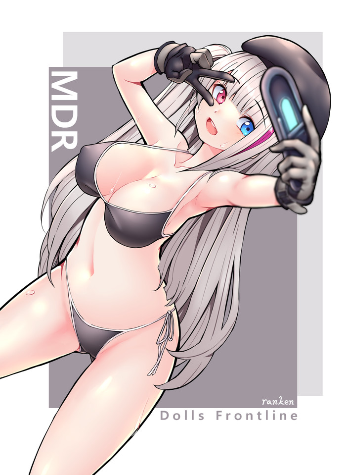 Anime Art - Anime art, Anime, Girls frontline, Mdr, Swimsuit, Breast, Selfie