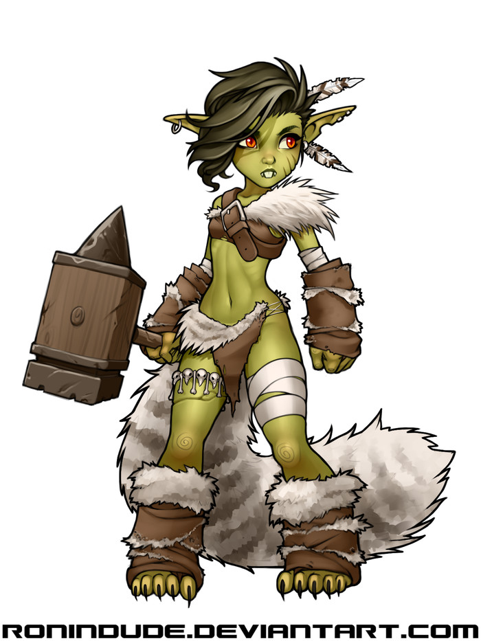 Goblin girl. - Girls, Art, Ronindude, Longpost, Goblins