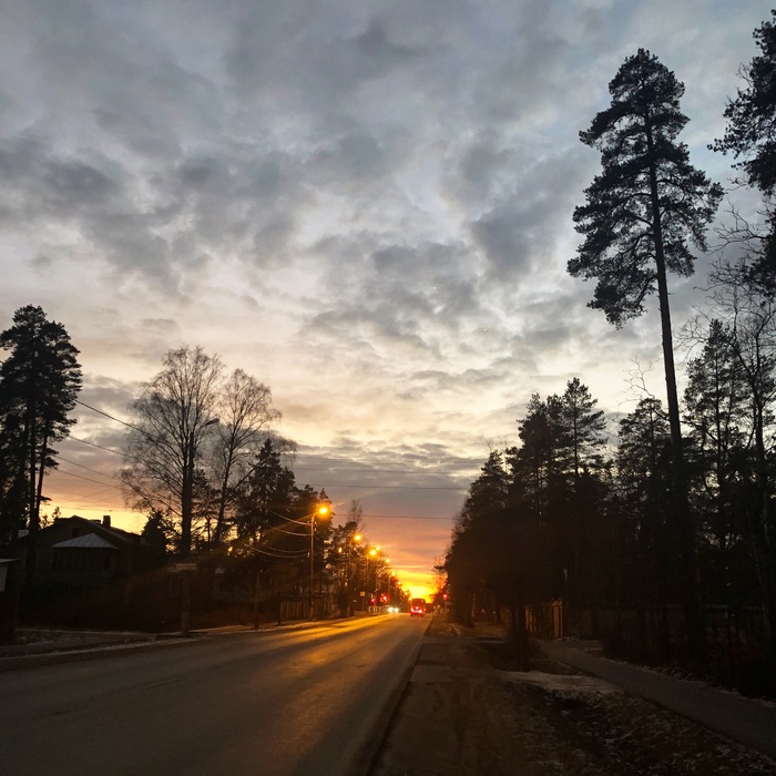 The last evening of autumn in the village of Pesochny. - My, The photo, , Village