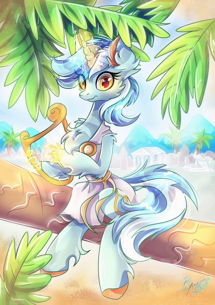 Lyre - My little pony, PonyArt, Lyra heartstrings, Alexbluebird