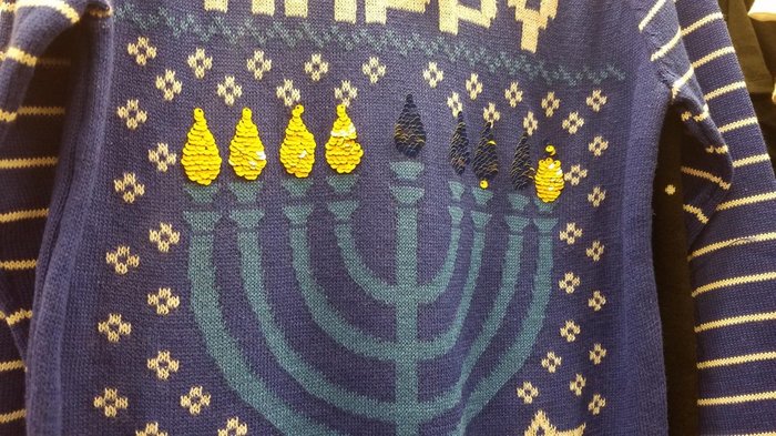 Sweater with .... Hanukkah - Hanukkah, , Menorah, Pullover, Holidays, Story, Israel, Lamp, Longpost