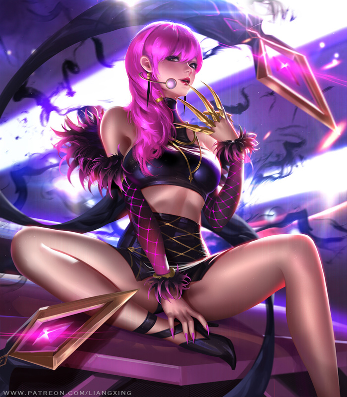 KDA Evelynn Art , Liang Xing, League of Legends, KDA, Evelynn