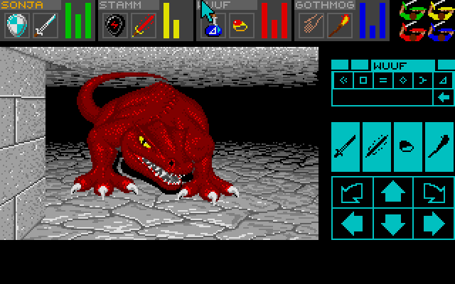 Dungeon Master. Часть 2. - Моё, 1987, Прохождение, Atari ST, RPG, Ретро-Игры, Компьютерные игры, Гифка, Длиннопост