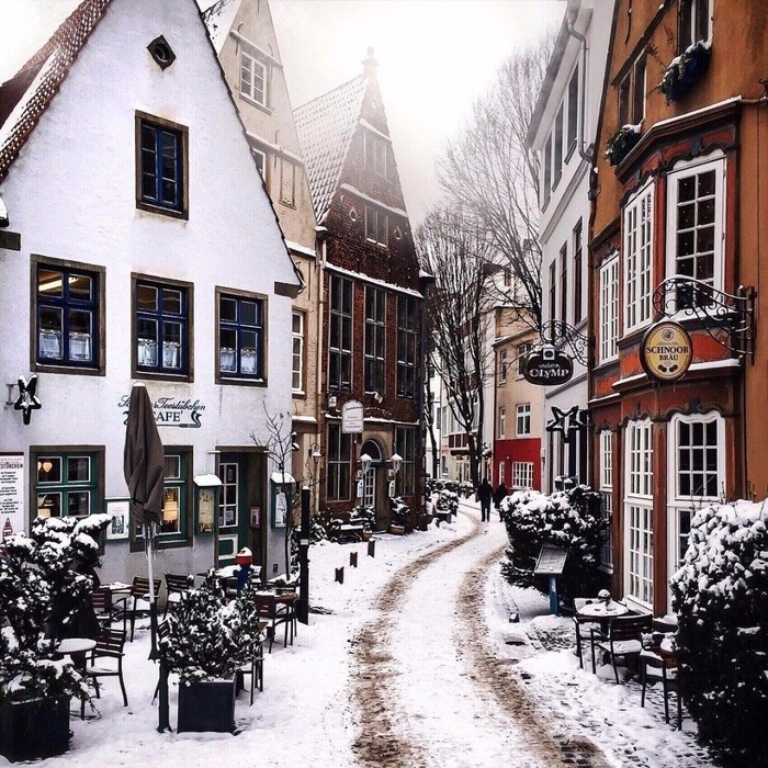 Fairytale Bremen - Germany, Winter, beauty, The photo, The street