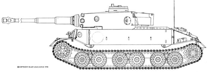 Танк тигр порше чертежи