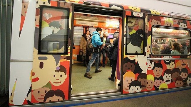 I love themed subway cars. - Metro, Moscow, news, Volunteering, Volunteers, Images, The photo, Longpost