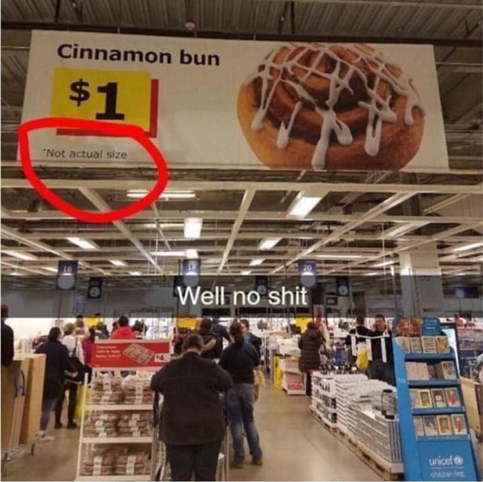 Can not be - Humor, Supermarket, Advertising, Banner, Buns