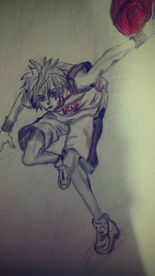 Anime drawing. Kuroko Basketball. - My, Anime, Pencil drawing, , Not an artist, Pencil, , Kuroko no Basuke
