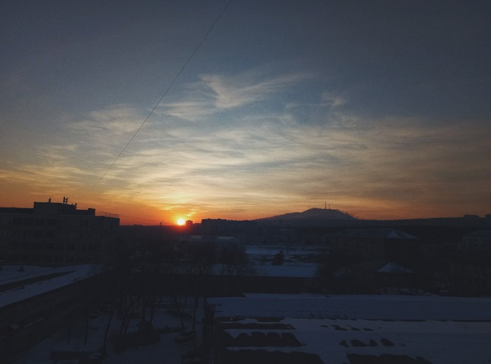 Krasnoyarsk sunset #2 - My, Sunset, Krasnoyarsk, Meizu M5 Note