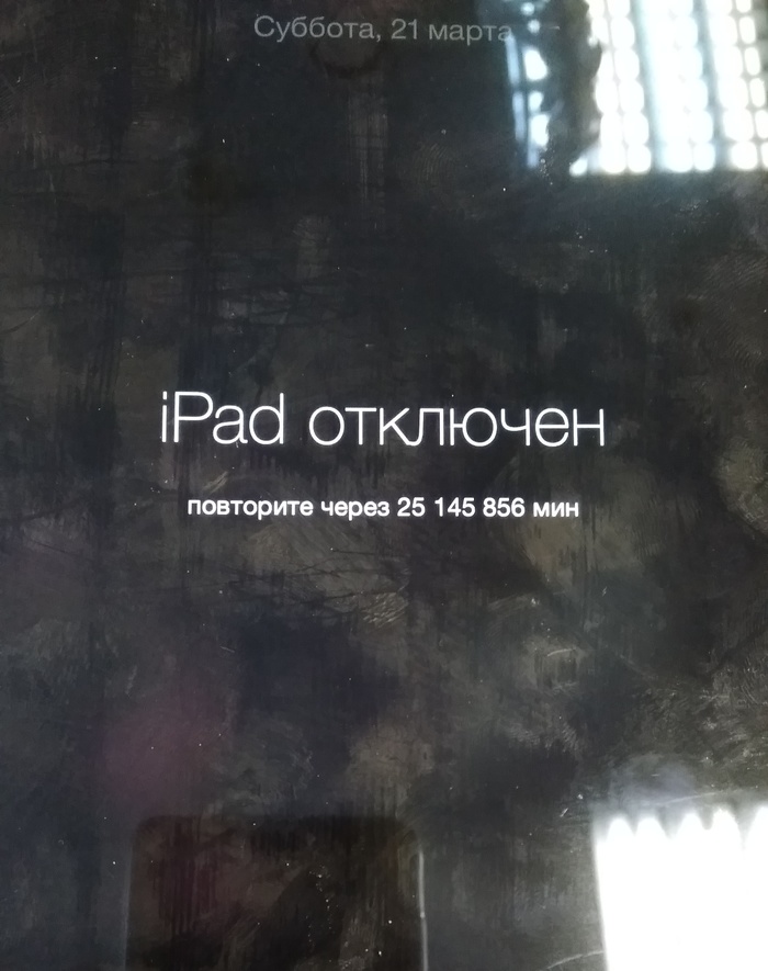 Заблокировались, так заблокировались - Моё, Apple, iPad, Вечность