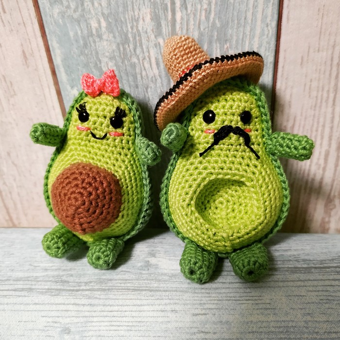 Do you love avocados as much as I do?) - My, Crochet, Avocado, Needlework without process, Amigurumi