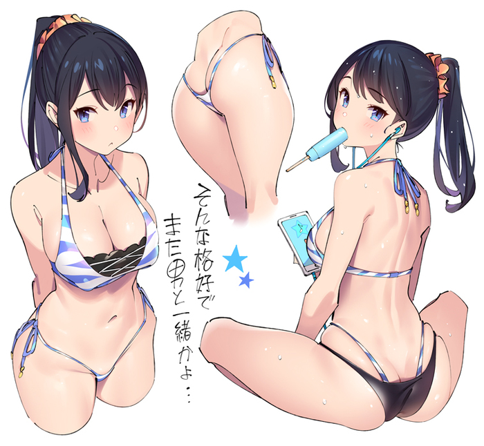 Rikka Takarada - Anime art, Takarada Rikka, SSSS Gridman, Anime, Swimsuit