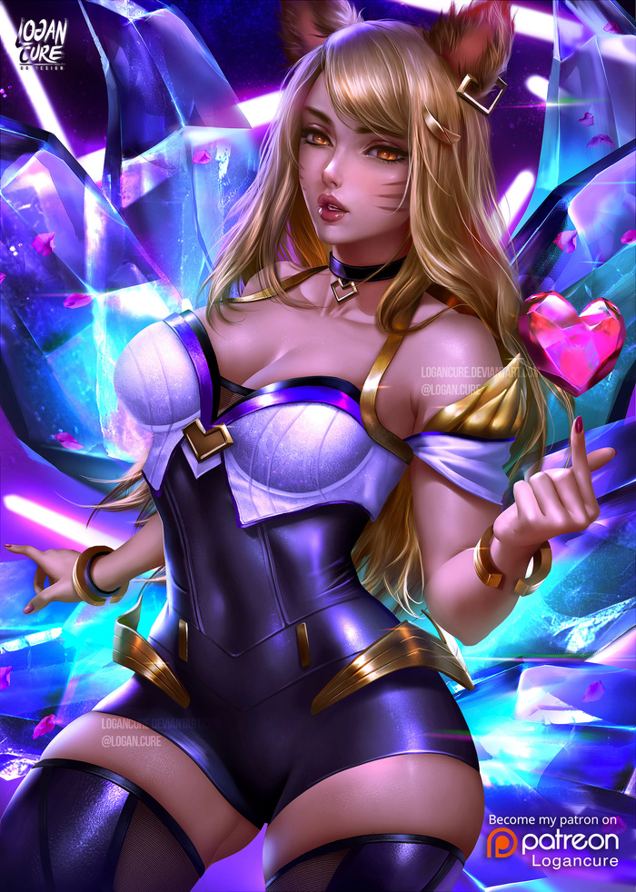 Ahri K.DA Art , Logan Cure, League of Legends, Ahri, KDA