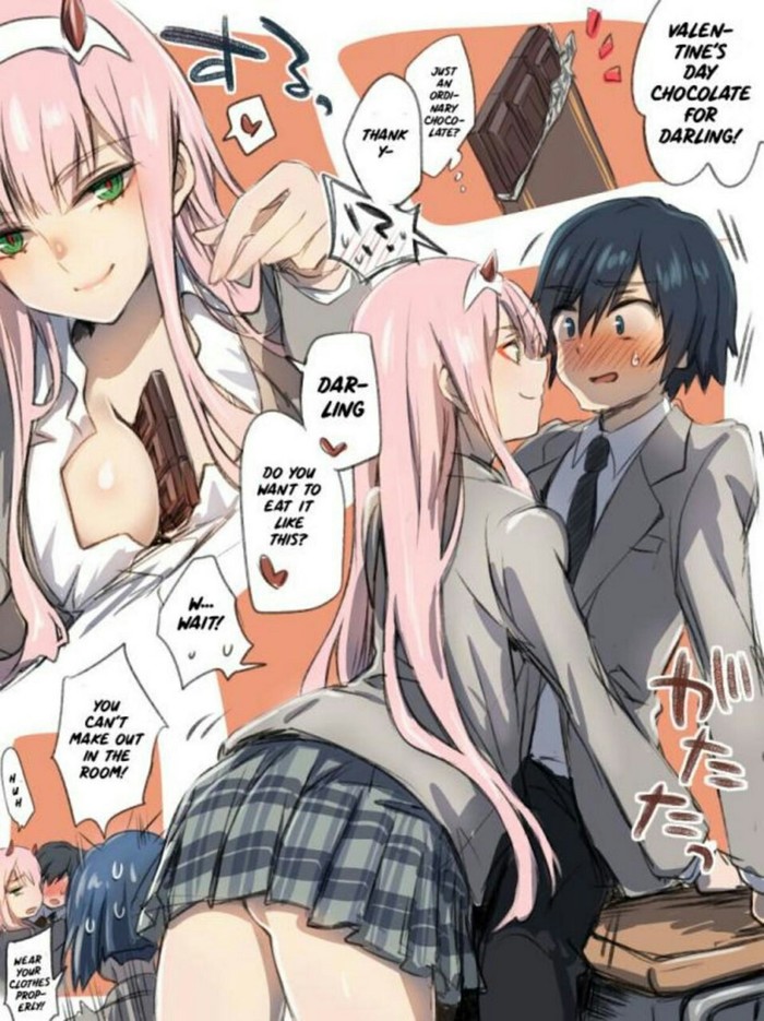 Zero Two Hentai ? No - NSFW, Anime art, Zero two, Hiro, , Longpost, Hentai