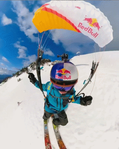 What a beauty! - Sport, Skiing, Speedriding, The mountains, Beautiful view, Red bull, Alaska, GIF
