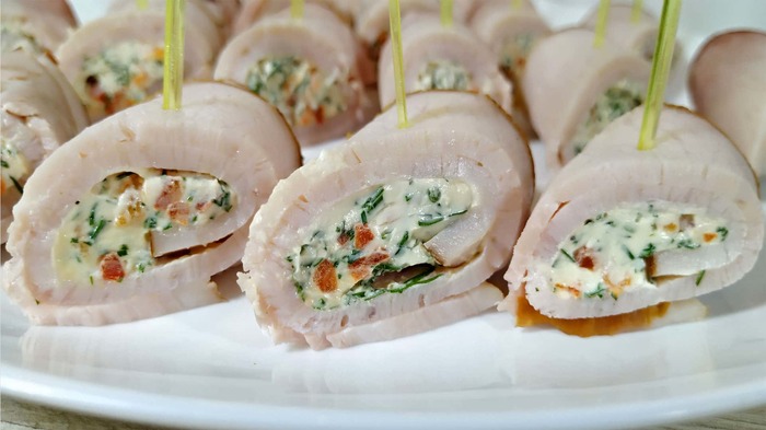 Rolls with ham and cheese - My, Snack, Video, Festive table, Cooking, Recipe, Food, 