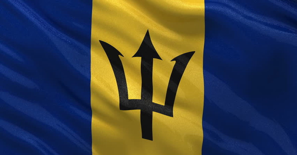 Барбадос флаг. Флаг Барбадоса. Флаг с трезубцем. Трезубец Барбадос. Барбадос флаг фото.