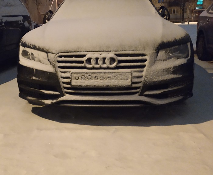 Зимняя Audi - Моё, Audi, Зима, Снег, Фотография