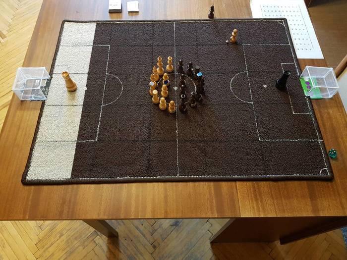 My Football Kitchen, or how office clerks tried to make a board game, volume 1 - My, Longpost, Board games, Football, Tabletop, Development of, Video