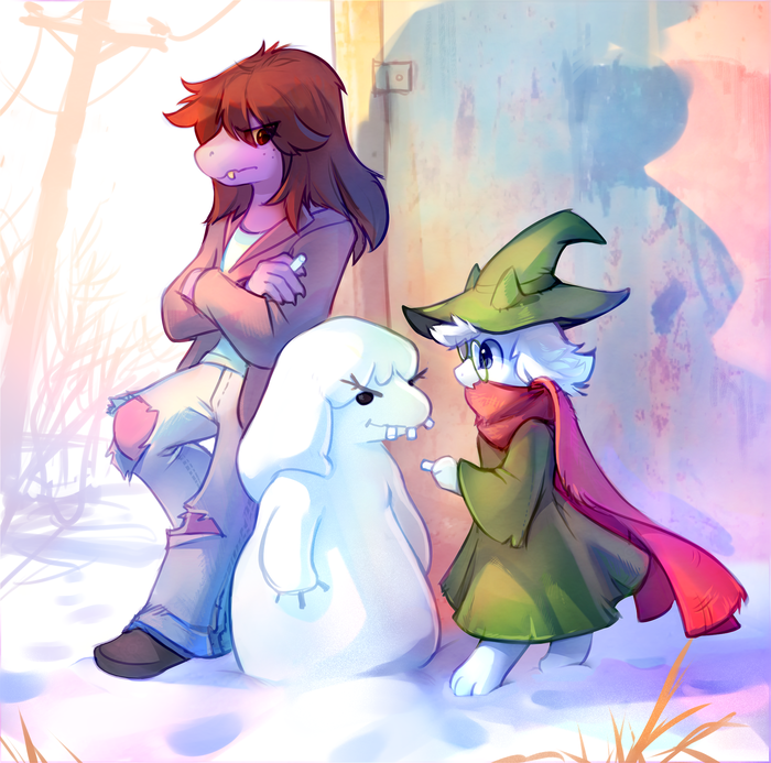 SnowSusie by tomatocoup Deltarune, Susie, Ralsei, , , Tomatocoup,  