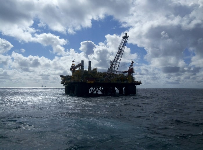 Gas platform in the North Sea - Sea, Tower