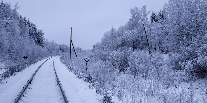 Winter - My, Winter, Railway