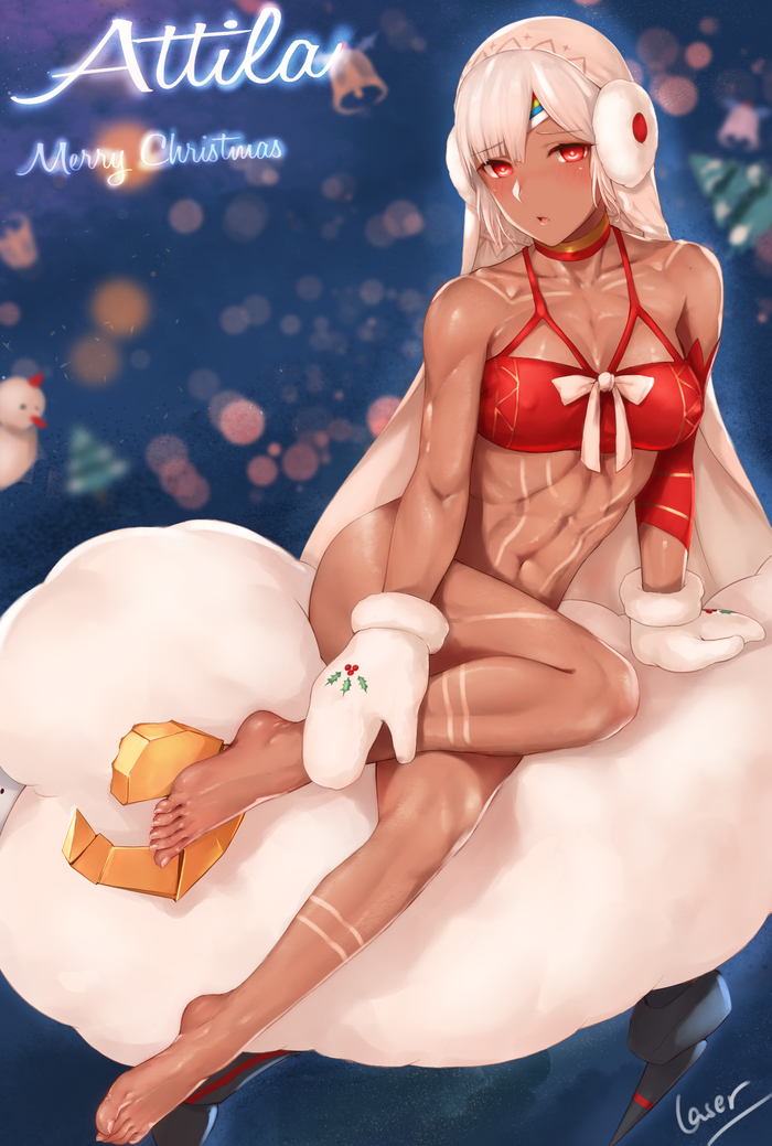 Attila/Altera - NSFW, Laserflip, Art, Strong girl, Altera, Attila, Fate grand order, Anime, Fitonyashka, Longpost