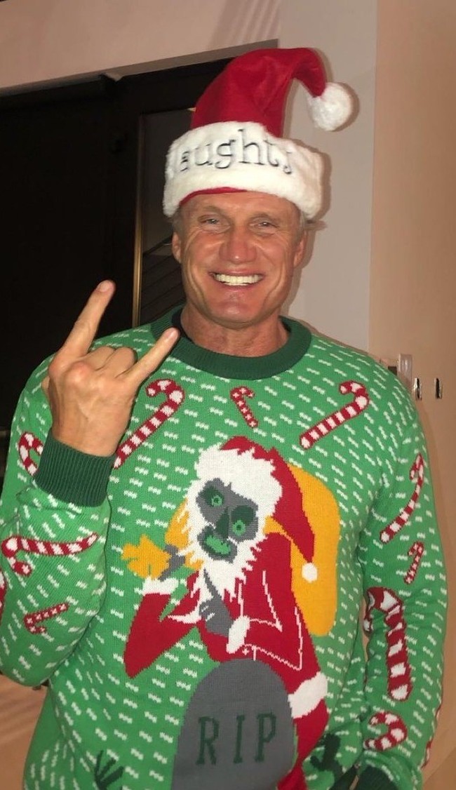 Dolph Lundgren shared a New Year's photo - Dolph Lundgren, Elderly, Humor