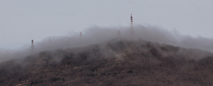 TV tower - My, The mountains, TV tower, Canon, Fog, The photo, Longpost