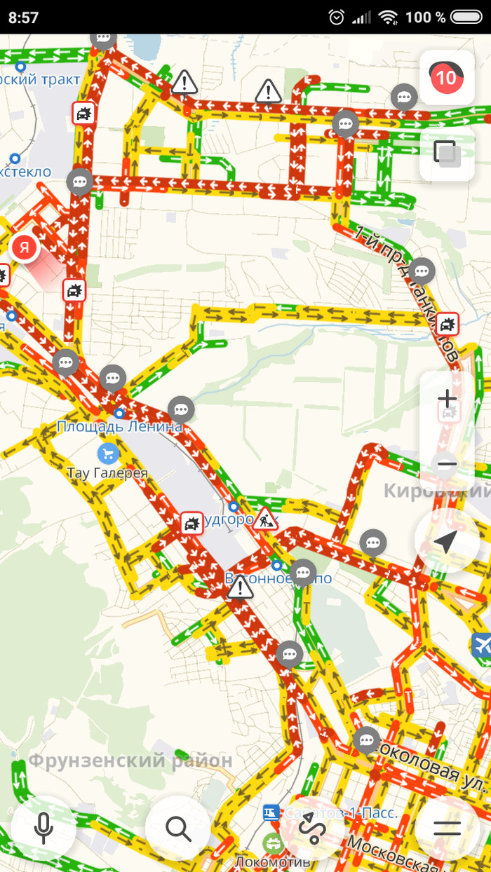 Why is this city cursed? - My, Saratov, Traffic jams, Road, Badly, Negative, Longpost