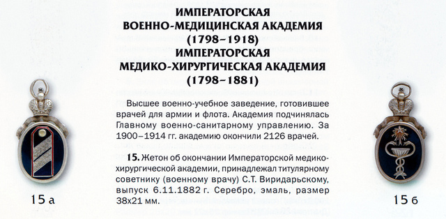 Императорская Военно-Медицинская Академия в нагрудных знаках. - Российская империя, Нагрудный значок, Военные медики, История, Длиннопост, Нагрудный знак, Военная медицина