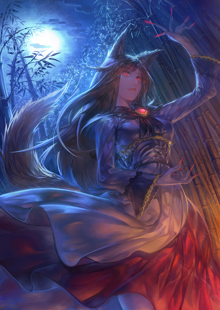 Art Moon Anime Art, , Touhou, Imaizumi Kagerou