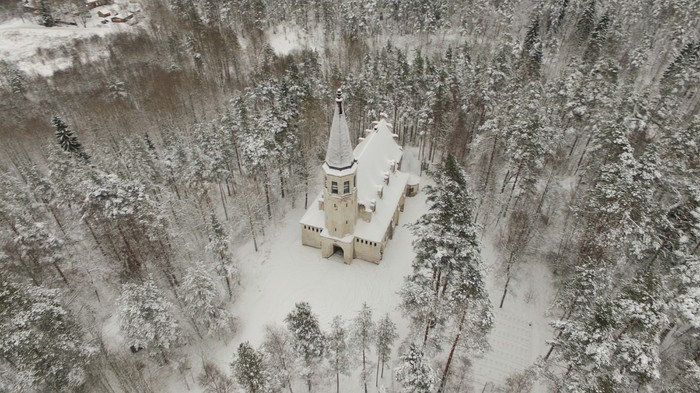 Заброшенная кирха в Карелии - Моё, Аэросъемка, Карелия, Фотография, Церковь