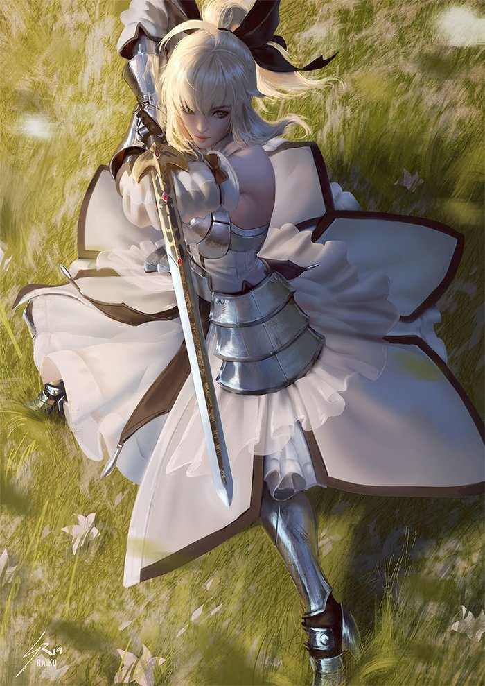 Saber Lily Anime Art, , Fate, Saber Lily, Raikoart