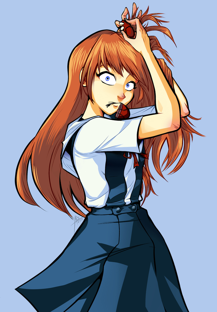    , , Evangelion, Asuka Langley, , Anime Art,  , 