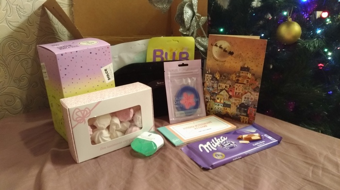 Anonymous Snow Maiden from Korolev - My, Gift exchange report, Happiness, Longpost, Gift exchange, cat