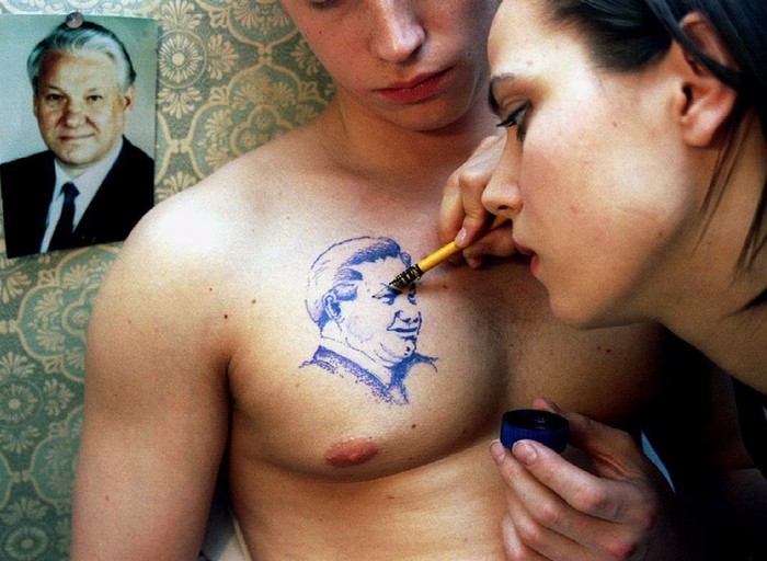 Yeltsin forever - Tattoo, Boris Yeltsin, Beautiful girl, 90th