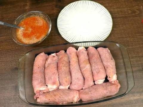 Meat rolls with cheese and mushroom filling - My, With grandfather at lunch, Cooking, Recipe, Meat, Roll, Yummy, Video, Longpost