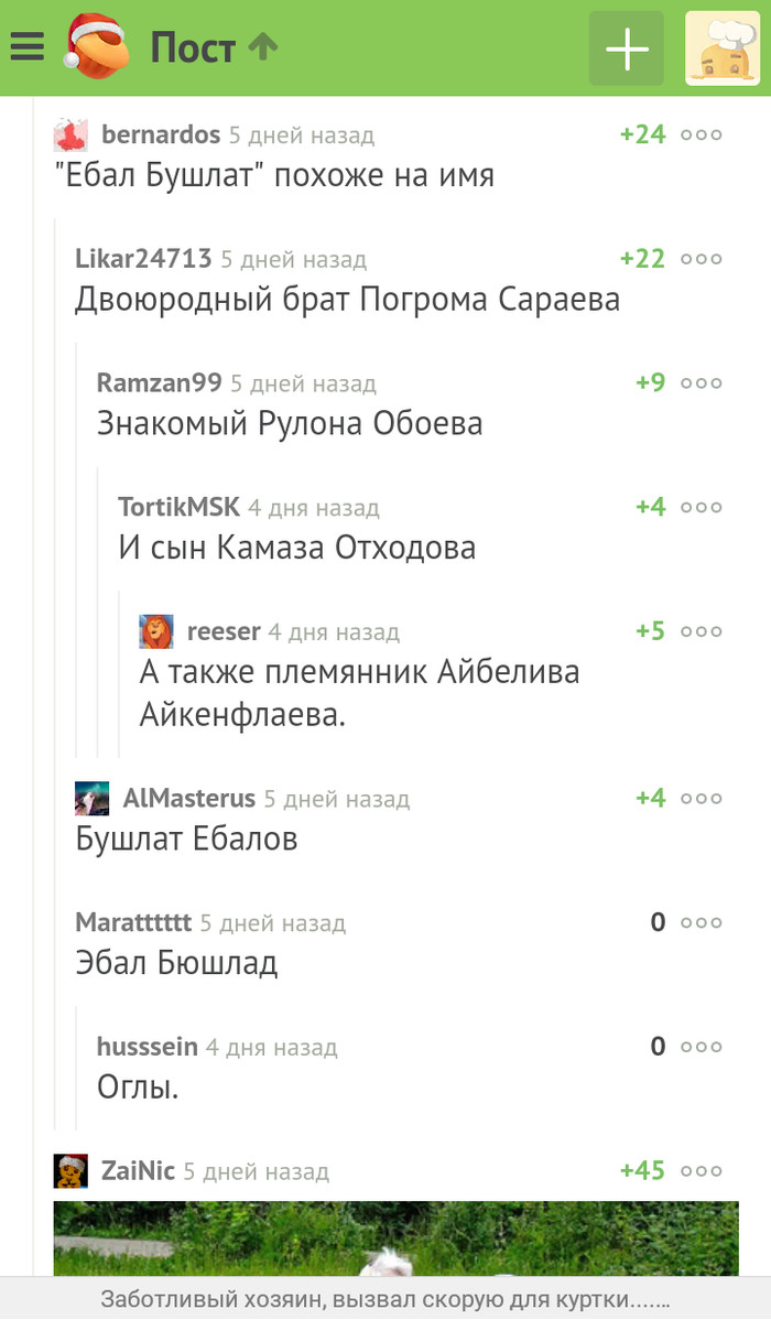 Двоюродный брат Погрома Сараева - Комментарии на Пикабу, Скриншот, Мат