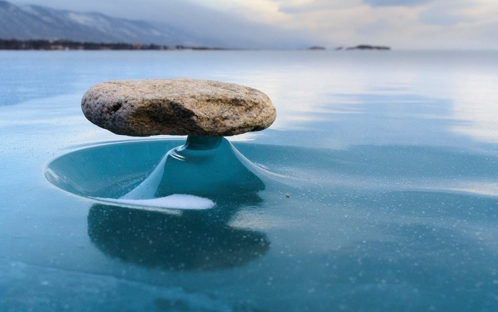 Baikal Zen - Baikal, The photo, A rock, Ice