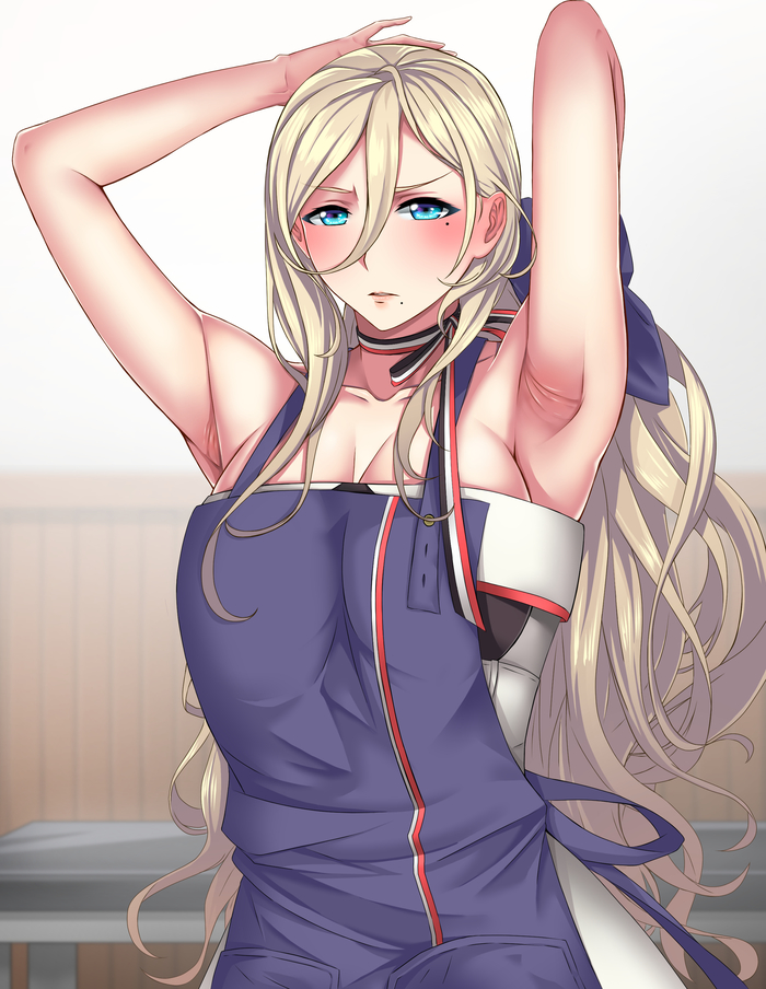 Richelieu (Artist: Obei Teitoku) - Kantai collection, Anime, Anime art, Richelieu, Apron, Armpits, Armpits