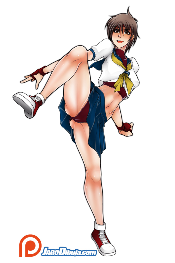 Sakura Kasugano (Street Fighter series) - NSFW, Jago, Jagodibuja, Kasugano Sakura, Street fighter, Hand-drawn erotica, Art