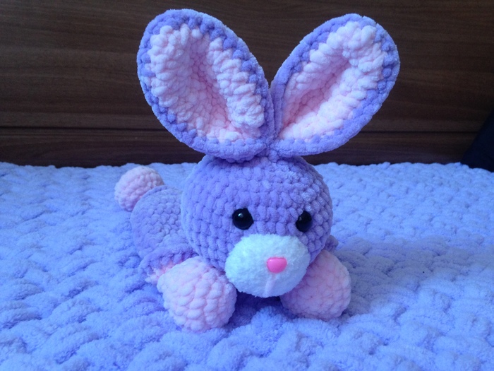 Knitting has become a hobby - My, Crochet, Knitted toys, Handmade, Plaid, Plush Toys, Hare, Longpost