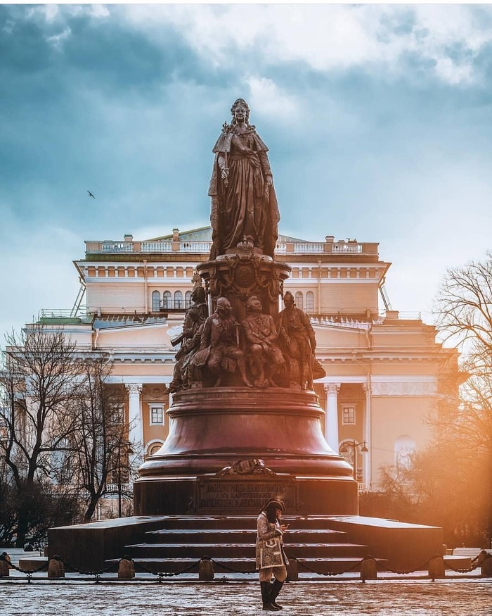 Petersburg places. - Catherine II, Monument, Saint Petersburg