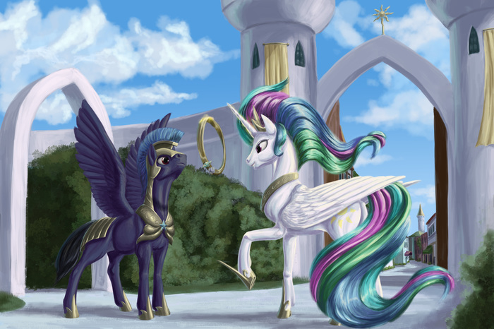 Honor and courage - My little pony, Princess celestia, Original character, Kirillk