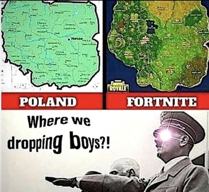 Where are we landing guys? - Reddit, Fortnite, Games, Adolf Gitler, Poland, Map of the Pole