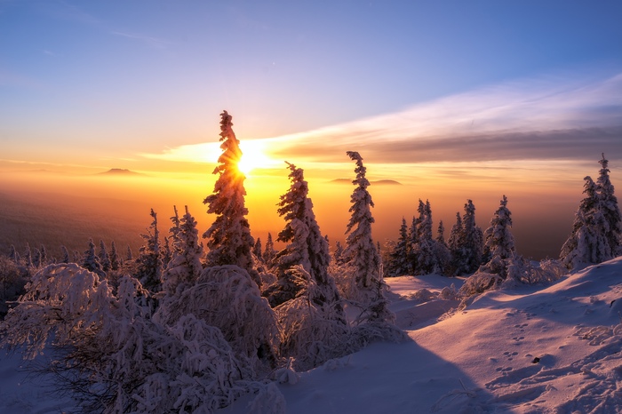 Urenga - Ural, Southern Urals, Snow, Winter, The mountains, Urenga Range