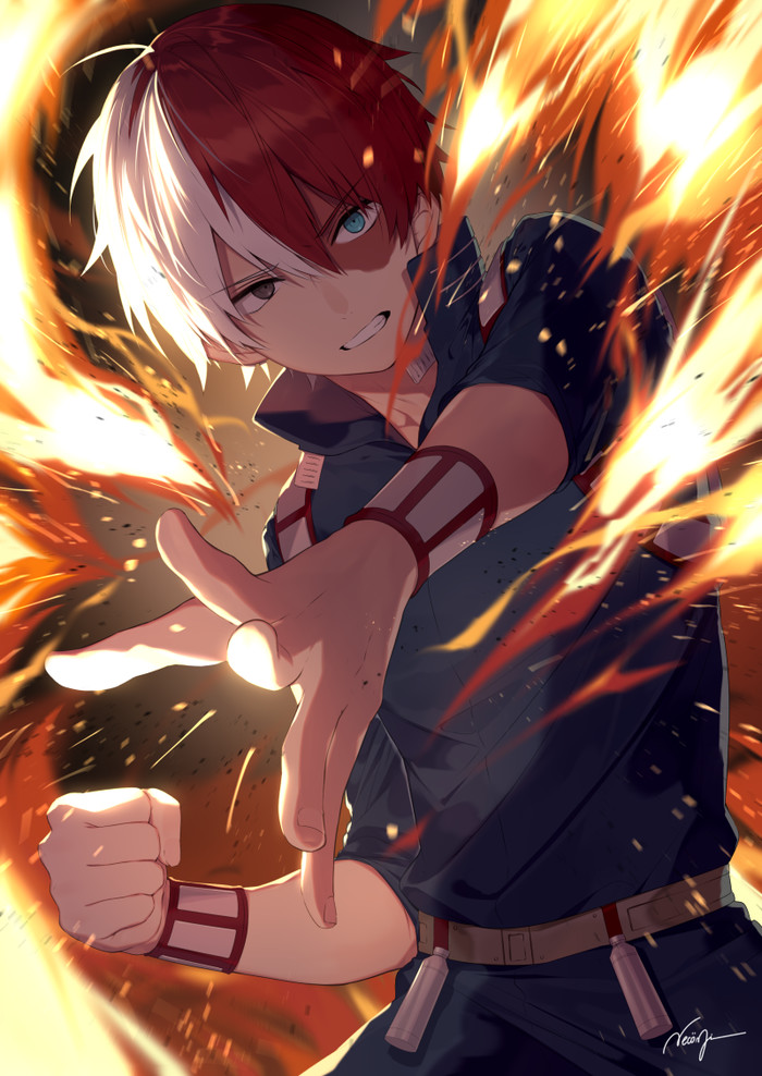 Todoroki Shouto , Anime Art, Boku No Hero Academia, Todoroki shouto