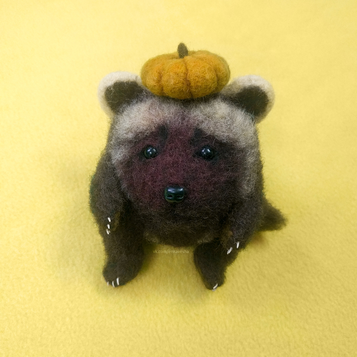 Wolverine - My, Author's toy, Wallow, Dry felting, Needlework with process, Handmade, Longpost, Wolverines