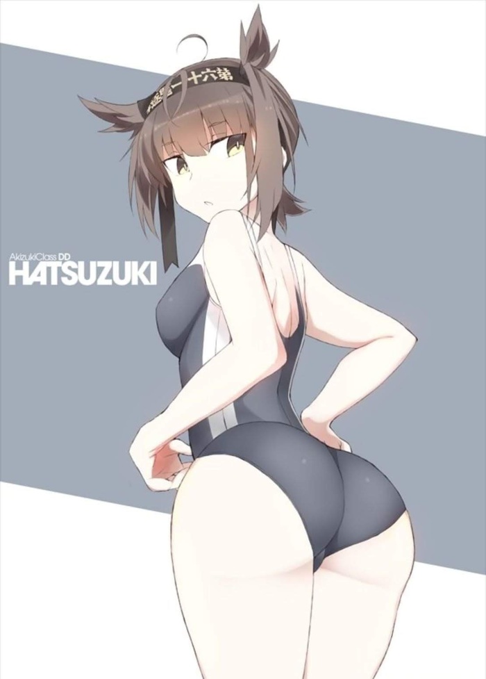 Hatsuzuki - NSFW, Kantai Collection, Hatsuzuki, Купальник, Этти, Anime Art, Аниме, Арт